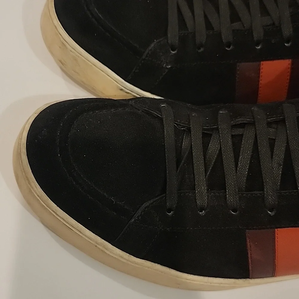 Gucci Authentic Suede High Top Web Coda UK 10 US 11 black suede red